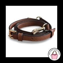 Load image into Gallery viewer, MICHAEL KORS BAG STRAP Brown Leather Gold Replacement Purse Crossbody Shoulder
