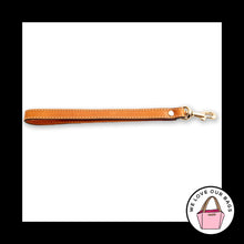 Load image into Gallery viewer, COACH WRISTLET STRAP Replacement British Tan Brown Leather Gold Metal Dog Leash
