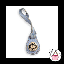 Load image into Gallery viewer, Y2K Vintage DOONEY &amp; BOURKE Bag Charm Blue Leather Hang Tag Keychain Fob
