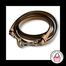 Load image into Gallery viewer, New COACH BAG STRAP Brown Tan Leather Silver Replacement Purse Crossbody Strap

