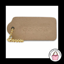 Load image into Gallery viewer, COACH VINTAGE DOUBLESIDED Hang Tag Bag Charm Keychain Fob Bone Beige Leather
