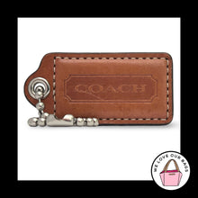 Load image into Gallery viewer, COACH HANG TAG 2.5" British Tan Brown Leather Bag Charm Keychain Fob Large
