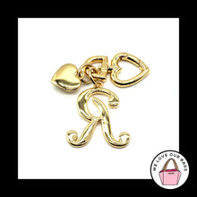 Load image into Gallery viewer, New Rare JUICY COUTURE Y2K Crystal Initial Letter R Heart Bag Charm Keychain
