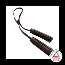 Load image into Gallery viewer, COACH LEGACY Brown Leather Double Tassel Strap Bag Charm Hang Tag Keychain Fob
