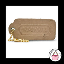 Load image into Gallery viewer, VINTAGE COACH LEATHERWARE Bone Beige Leather Key Fob Bag Charm Keychain Hang Tag
