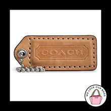 Load image into Gallery viewer, COACH Y2K VINTAGE Hang Tag 2" Vachetta Natural Brown Leather Bag Charm Keychain

