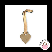 Load image into Gallery viewer, VINTAGE Y2K DOONEY &amp; BOURKE Pink Heart Cream Leather Bag Charm Hang Tag Fob
