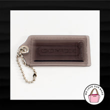 Load image into Gallery viewer, COACH 3.5&quot; XL COACH SMOKEY GREY PLASTIC LUCITE KEY FOB BAG CHARM KEYCHAIN HANG TAG
