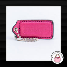 Load image into Gallery viewer, 2.25&quot; Medium COACH PINK LEATHER KEY FOB BAG CHARM KEYCHAIN HANGTAG TAG
