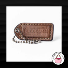 Load image into Gallery viewer, 2&quot; Medium COACH BROWN LEATHER KEY FOB BAG CHARM KEYCHAIN HANGTAG TAG
