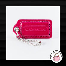 Load image into Gallery viewer, 2&quot; Medium COACH PINK PATENT LEATHER KEY FOB BAG CHARM KEYCHAIN HANGTAG TAG
