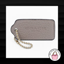 Load image into Gallery viewer, 2.25&quot; COACH NEW YORK TAN TAUPE w/ PYTHON BACK LEATHER FOB CHARM KEYCHAIN HANGTAG
