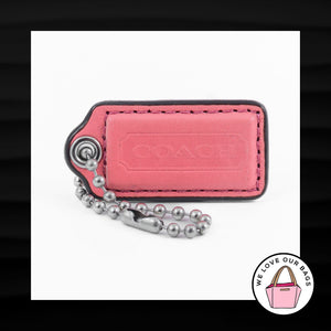 2" Medium COACH PINK LEATHER KEY FOB BAG CHARM KEYCHAIN HANGTAG TAG