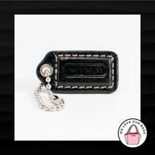 Load image into Gallery viewer, 1.5&quot; Small COACH BLACK PINK PATENT LEATHER KEY FOB CHARM KEYCHAIN HANG TAG WRISTLET
