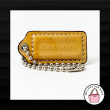 Load image into Gallery viewer, 2&quot; Medium COACH YELLOW PATENT LEATHER KEY FOB BAG CHARM KEYCHAIN HANGTAG TAG
