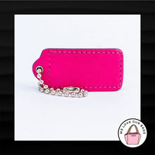 Load image into Gallery viewer, 2.25&quot; Medium COACH PINK LEATHER KEY FOB BAG CHARM KEYCHAIN HANGTAG TAG
