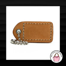 Load image into Gallery viewer, 1.5&quot; Small COACH PINK TAN LEATHER KEY FOB CHARM KEYCHAIN HANG TAG WRISTLET
