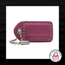 Load image into Gallery viewer, 1.5&quot; Small COACH PINK TAN LEATHER KEY FOB CHARM KEYCHAIN HANG TAG WRISTLET
