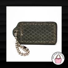 Load image into Gallery viewer, 2&quot; Medium COACH GRAY SNAKESKIN PYTHON LEATHER KEY FOB BAG CHARM KEYCHAIN HANGTAG
