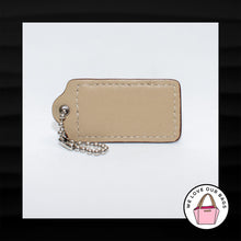 Load image into Gallery viewer, 2.5&quot; Large COACH TAN BROWN LEATHER KEY FOB BAG CHARM KEYCHAIN HANGTAG
