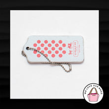 Load image into Gallery viewer, RARE NEW COACH RED POLKA DOT LEATHER MAGNET KEY FOB BAG CHARM KEYCHAIN HANG TAG
