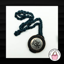 Load image into Gallery viewer, THE SAK GOLD SILVER BROWN WOOD DISC BLUE CORD KEYFOB BSG CHARM KEYCHAIN HANG TAG
