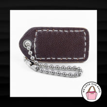 Load image into Gallery viewer, 1.5&quot; Small COACH BRITISH TAN BROWN LEATHER FOB CHARM KEYCHAIN HANGTAG WRISTLET
