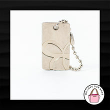 Load image into Gallery viewer, LINA RECTANGLE EMBOSSED DISC SILVER METAL KEY FOB BAG CHARM KEYCHAIN HANG TAG
