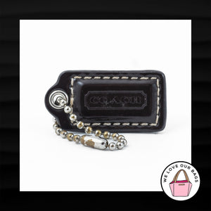 1.5" Small COACH BROWN PATENT LEATHER KEY FOB CHARM KEYCHAIN HANG TAG WRISTLET