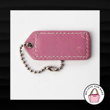 Load image into Gallery viewer, 2&quot; Medium COACH TAN NUDE PINK LEATHER KEY FOB BAG CHARM KEYCHAIN HANGTAG TAG
