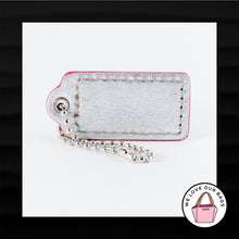 Load image into Gallery viewer, 2&quot; Medium COACH PINK PATENT LEATHER KEY FOB BAG CHARM KEYCHAIN HANGTAG TAG
