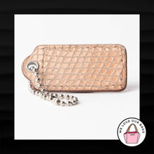 Load image into Gallery viewer, 2&quot; Med COACH TAN SNAKESKIN (BACKSIDE) LEATHER KEYFOB BAG CHARM KEYCHAIN HANGTAG

