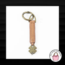 Load image into Gallery viewer, LUCKY BRAND BROWN LEATHER AND ANTIQUE BRASS KEY FOB BAG CHARM KEYCHAIN HANG TAG
