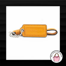 Load image into Gallery viewer, 2 pc LOT COACH ORANGE TASSEL LOOP &amp; 2.25&quot; HANG TAG KEY FOB BAG CHARM KEYCHAIN
