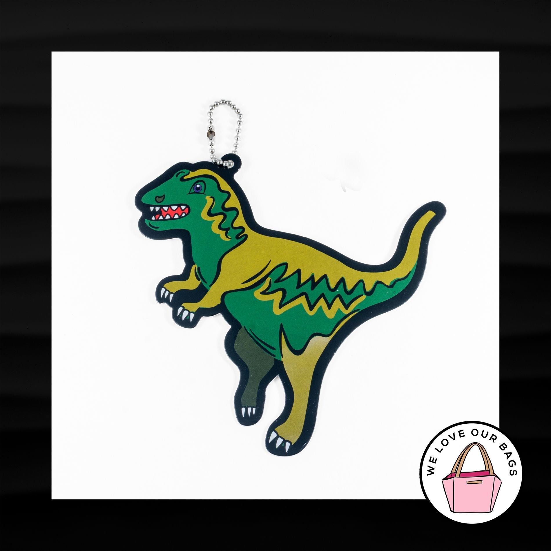 COACH Key Chain REXY DINOSAUR Embroidered Key Fob Ring Charm with BOX New