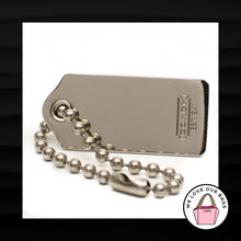 Load image into Gallery viewer, NEW 1.75&quot; Medium COACH SILVER NICKEL METAL KEY FOB BAG CHARM KEYCHAIN HANG TAG
