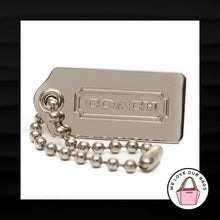 Load image into Gallery viewer, NEW 1.75&quot; Medium COACH SILVER NICKEL METAL KEY FOB BAG CHARM KEYCHAIN HANG TAG
