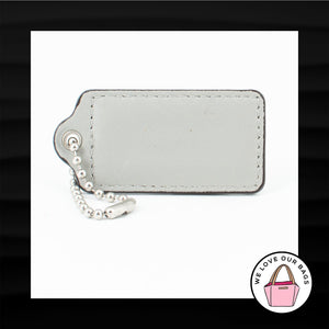2.5" Large COACH GREEN GRAY PATENT LEATHER KEYFOB BAG CHARM KEYCHAIN HANGTAG TAG