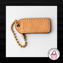 Load image into Gallery viewer, 2&quot; Medium COACH BROWN TAN (BACKSIDE) LEATHER KEY FOBBAG CHARM KEYCHAIN HANG TAG
