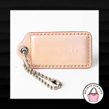 Load image into Gallery viewer, 2.5″ Large COACH NUDE FLESH PATENT LEATHER KEY FOB BAG CHARM KEYCHAIN HANG TAG
