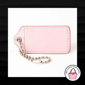 2.5″ Large COACH NUDE FLESH PATENT LEATHER KEY FOB BAG CHARM KEYCHAIN HANG TAG